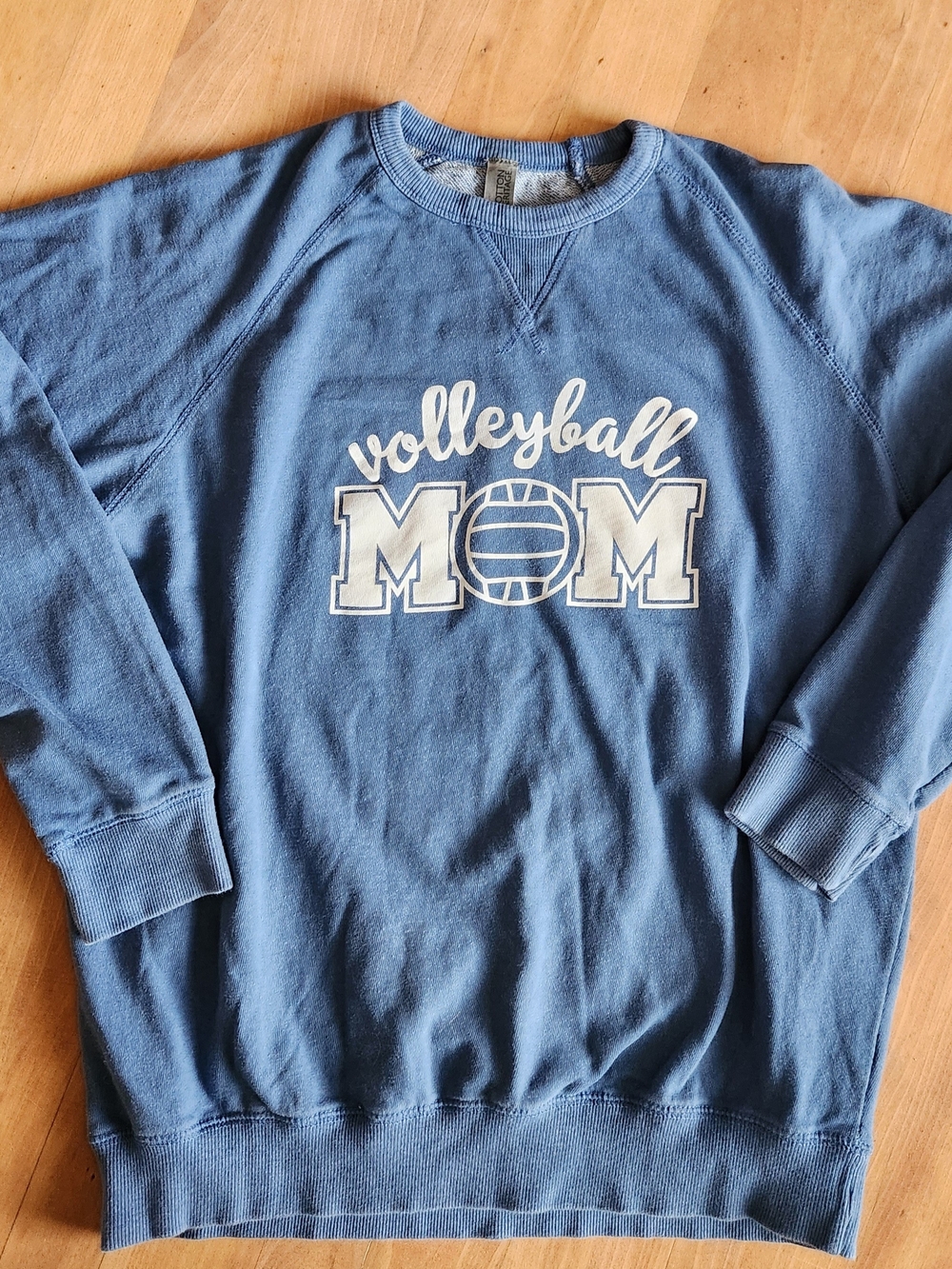 Volleyball Mom Blue Crewneck Sweatshirt
